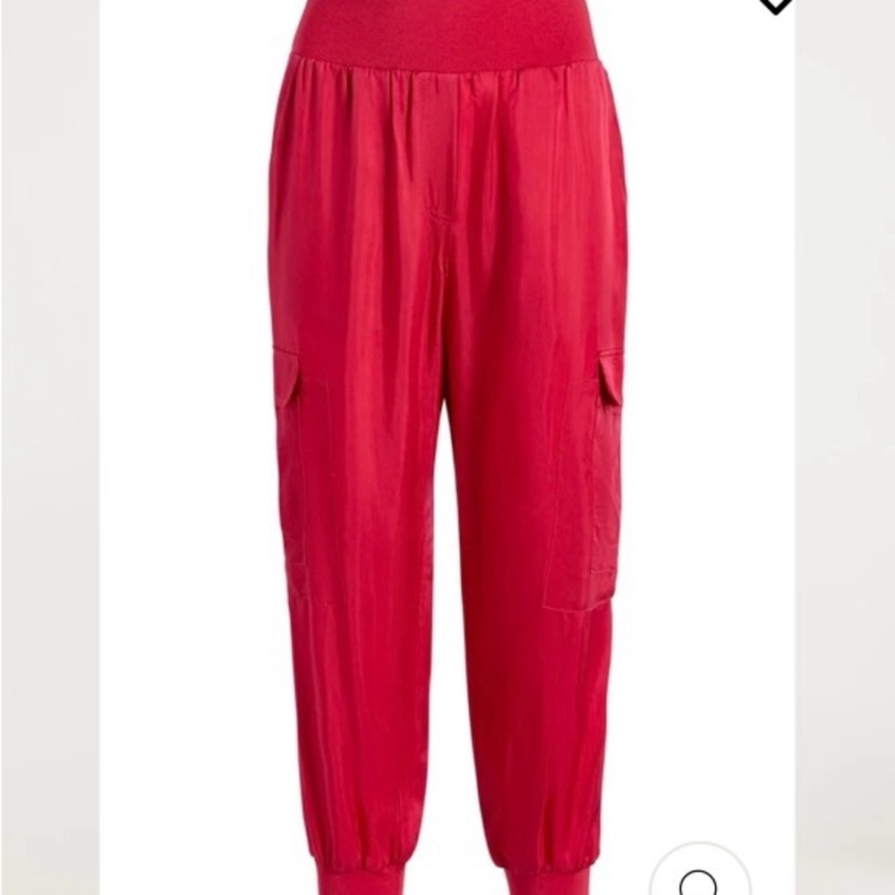 Cinq à Sept Vibrant Pink Vermillion Track Pants